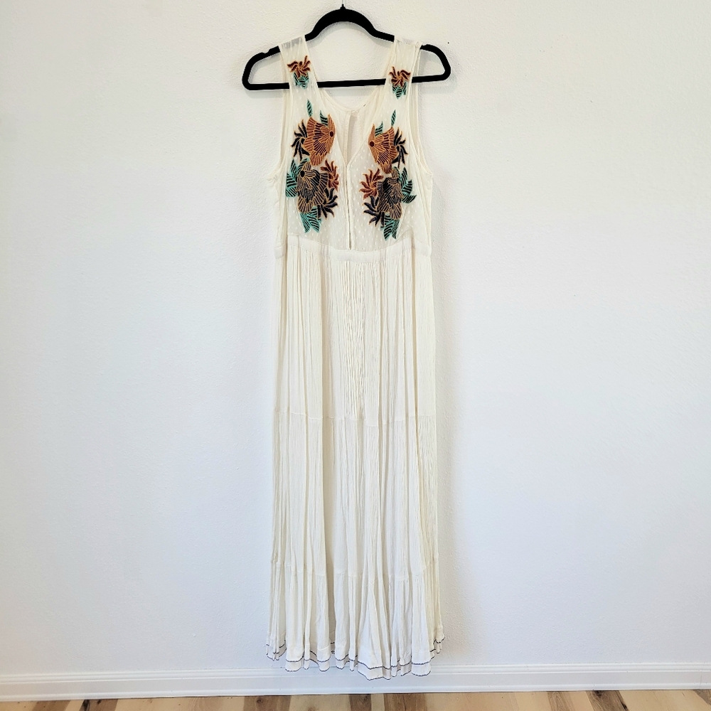 Lulus White Embroidered Boho Dress‎ Open Back Tank Style Women’s XL?